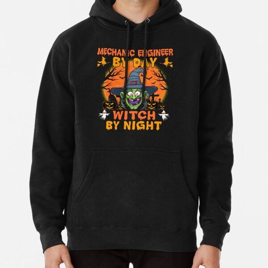 Discover Mechanic Engineer By Day Witch By Night Hoodies