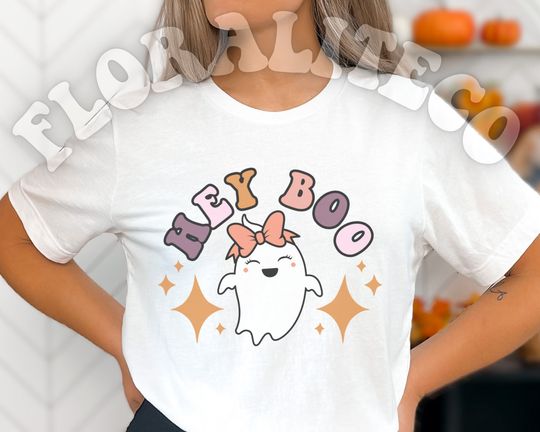 Discover Hey Boo SVG - Halloween Ghost Shirt & Decor