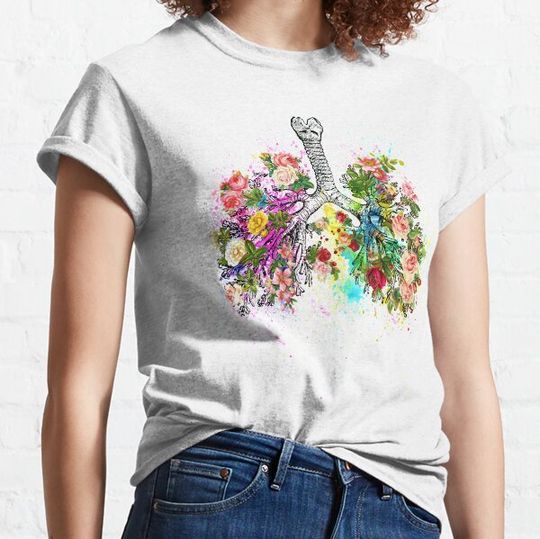 Discover Flowers Ribs Skeleton Watercolor T-shirts