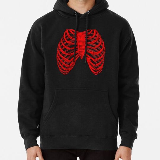 Discover Skeleton ribs print Hoodies