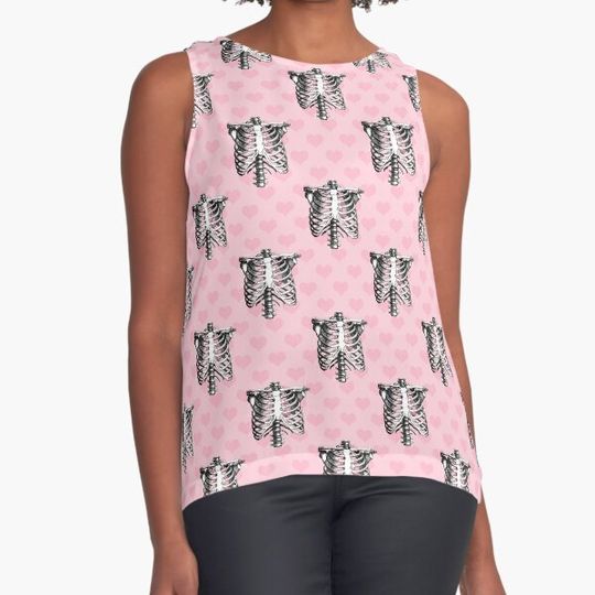 Discover Pink Hearts & Skeleton Ribs T-shirts