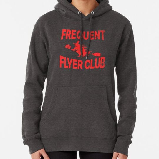 Discover Halloween, Frequent Flyer, Witch on a broom Hoodies