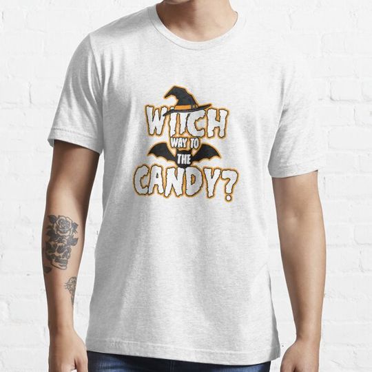 Discover Witch Way To The Candy Trick Or Treat Halloween Raglan Baseball Tee T-shirts