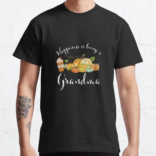 Discover Halloween Pumpkin Happiness Is Being A Grandma Raglan Baseball T-shirts