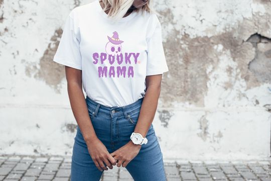 Discover Cute Halloween Spooky Mama Funny Ghost T-Shirt
