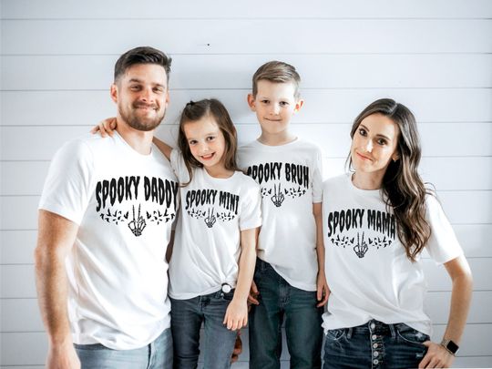 Discover Spooky Family Skeleton Matching Shirts
