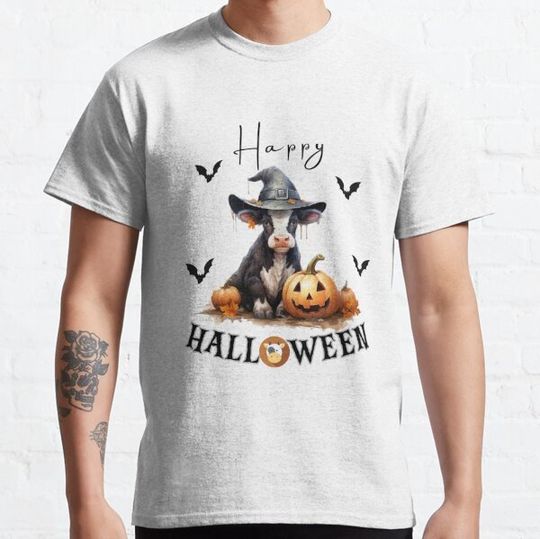 Discover Happy Halloween Cow v9 T-shirts