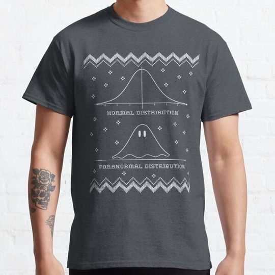 Discover Normal Distribution, Paranormal Distribution Ugly Halloween Sweater Math T-shirts