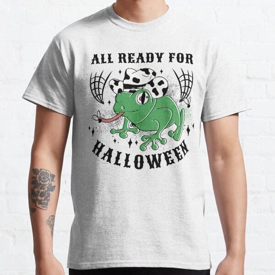 Discover Halloween Cow Frog Ready Funny Graphic T-shirts