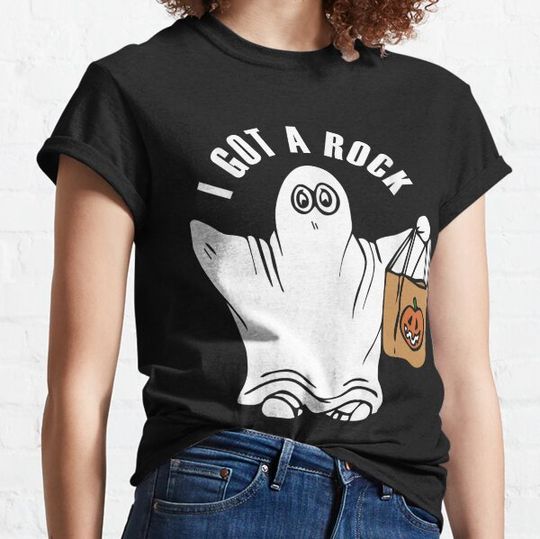 Discover I Got A Rock Funny Halloween Trick Or Treat Ghost T-shirts