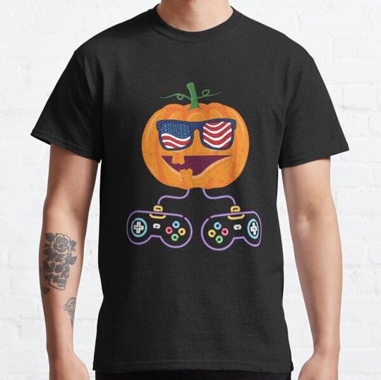 Discover Halloween Jack O Lantern Gamer, Boys Kids Men Funny Lover Halloween T-shirts