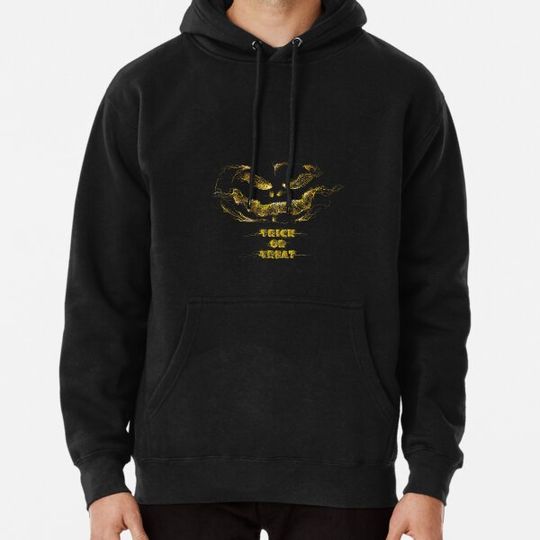 Discover Scribble Jack o lantern halloween Hoodies