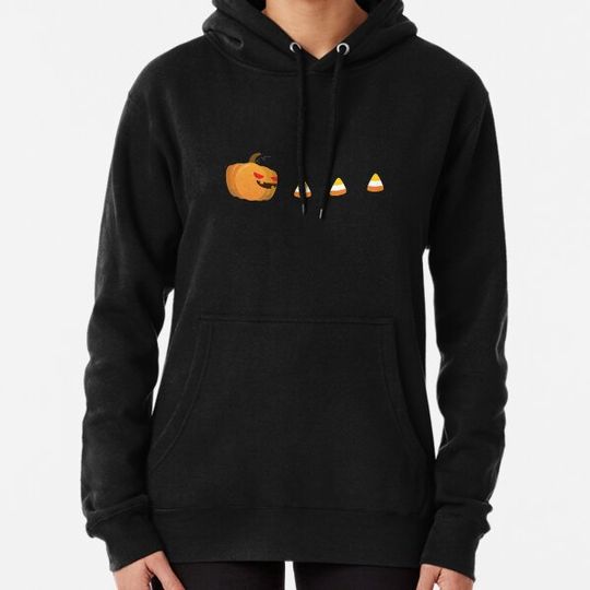 Discover Funny Halloween Pumpkin Eating Candy Corn Hoodies