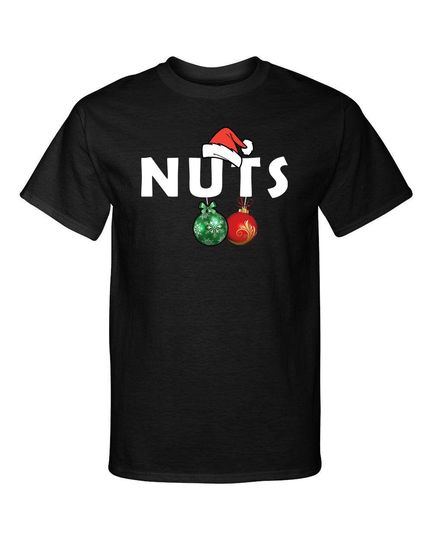 Discover Perfect Couple Chest Nuts Matching Christmas Xmas Funny Adult Humor Graphic Tee T-Shirt - Premium Ringspun Cotton