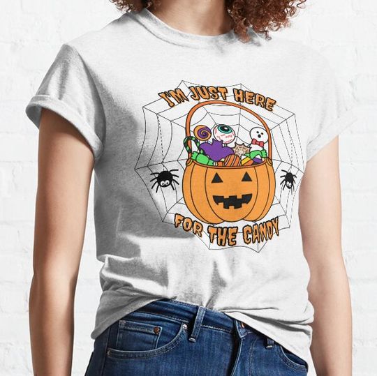 Discover I'm Just Here For The Candy Funny Halloween Pun T-shirts