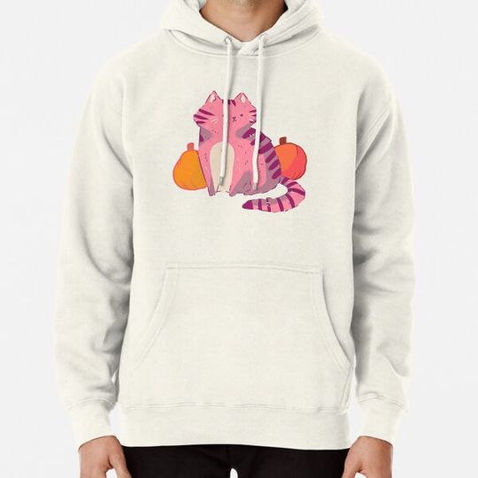 Discover Halloween cat, cat and pumpkin Hoodies