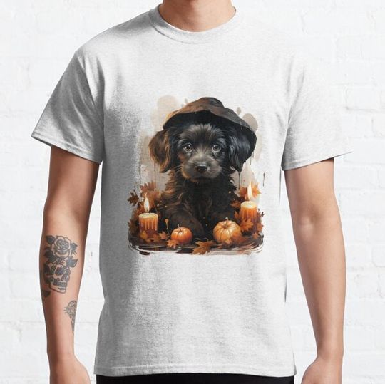 Discover HALLOWEEN CUTE PUPPY DOG  AND PUMPKINS T-shirts
