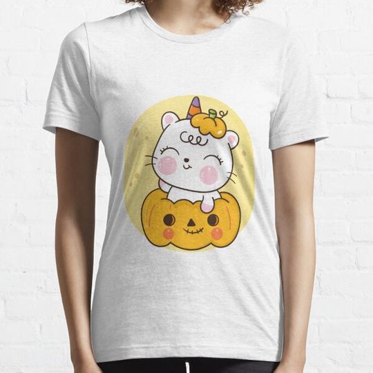 Discover Happy halloween cartoon cute cat and pumpkin T-shirts