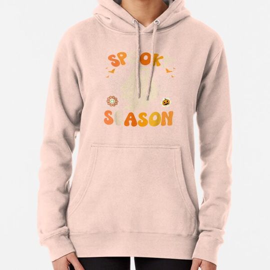 Discover Groovy Spooky Season Floral Ghost Hoodies