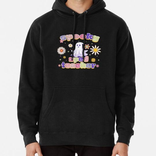 Discover Spooky SPED Teacher Groovy Cute Ghost Halloween SPED Teacher Hoodies
