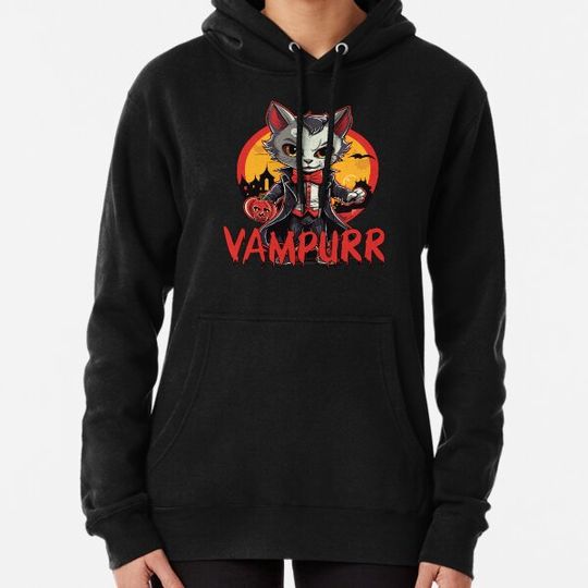 Discover Vampurr - Elegantly Mysterious Feline #2 Hoodies