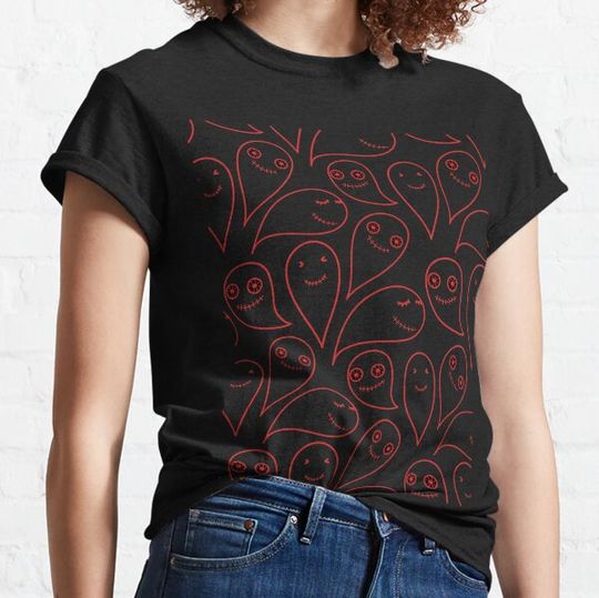 Discover Groovy ghost spooky season mini ghosts- squad ghouls T-shirts