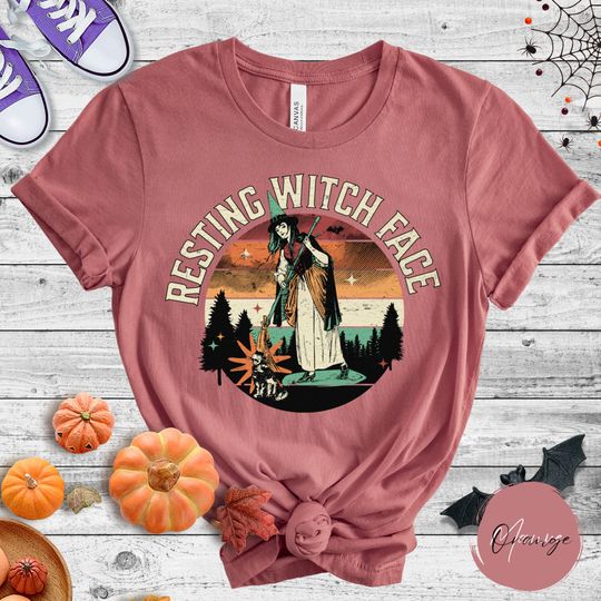 Discover Resting Witch Face Halloween T-Shirt for Moms