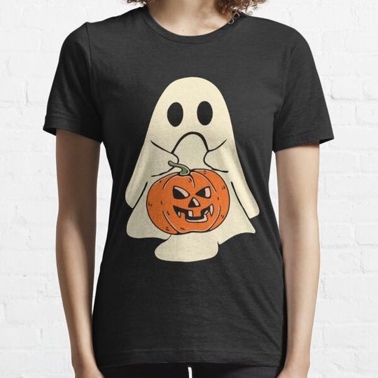 Discover Halloween Costume Vintage Ghost Pumpkin Funny Graphic T-shirts