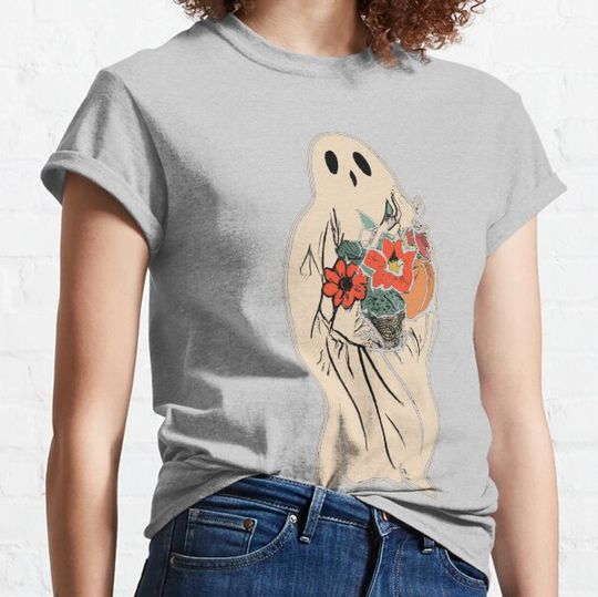 Discover Halloween Costume Floral Ghost Pumpkin Funny Graphic 2 T-shirts