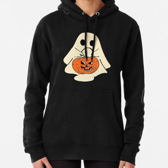 Discover Halloween Costume Vintage Ghost Pumpkin Funny Graphic Hoodies