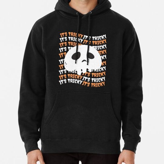 Discover Funny Trick or Treat Ghost Hoodie - "It's Tricky" Design