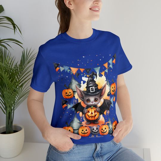 Discover Unisex Jersey Short Sleeve Tee, Halloween Shirt, Jack O Lantern Shirt, Pumpkin Shirt, Halloween Party Shirt