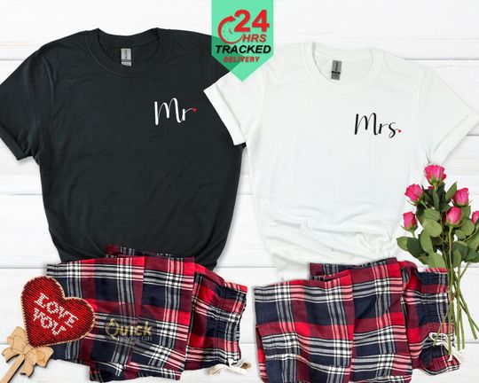 Discover MR and MRS Couples Just Married Matching Shirts