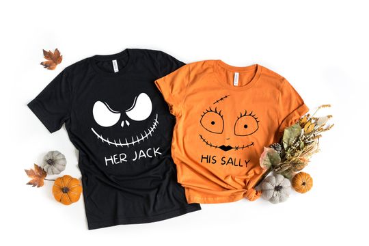 Discover Her Jack and His Sally Halloween Couples Shirts
