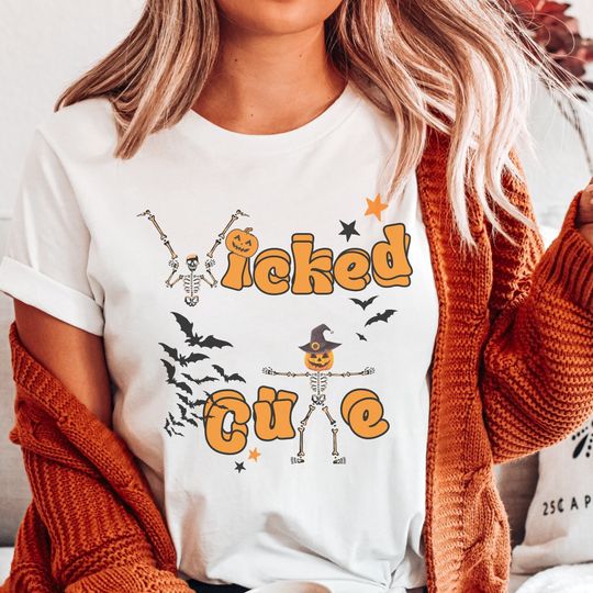 Discover Wicked Cute Skeleton Shirt, Mommy and Me Halloween, Skeleton Tshirt, Family Halloween Shirts, Youth Toddler Infant Halloween