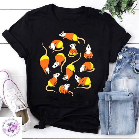Discover Candy Corn Rats Halloween Vintage T-Shirt, Time Adventure Shirt, Cartoon Shirt, TV Series Shirt, Halloween Shirt, Corn Rat Shirt