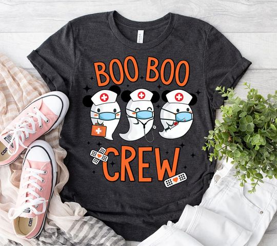 Discover Boo Boo Crew Halloween Nurse Shirt - Matching NICU Ghost Design