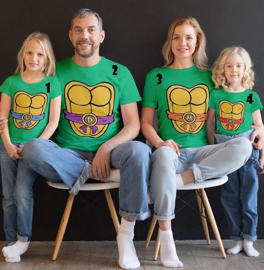 Discover Funny Turtle Family Matching Halloween Shirt