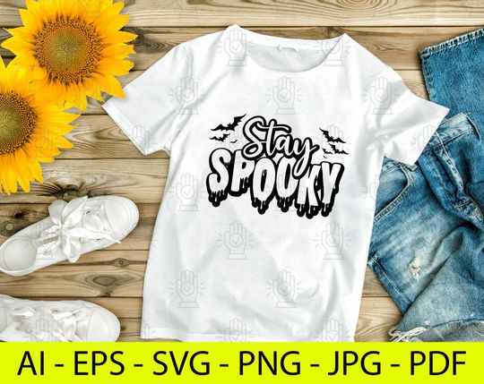 Discover Stay Scary Digital T-Shirt Design