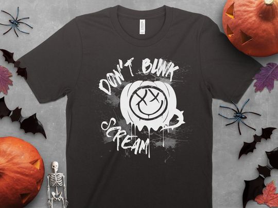 Discover Blink Fan Art Halloween Run Shirt for spooky scary fun run, Running Halloween T-Shirt