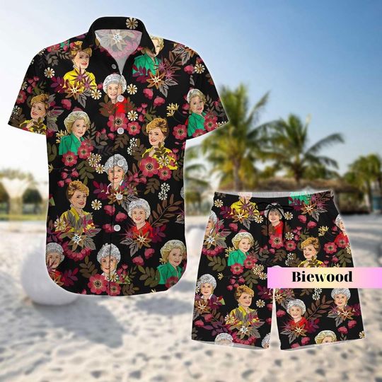 Discover Stay Golden Hawaiian Shirt and Swim Shorts