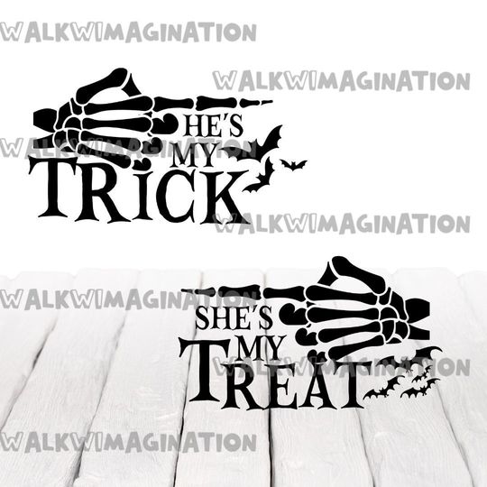 Discover Halloween Couple Shirts, She's My Treat, He's My Trick, Trick or Treat,Couple Funny Tee,Family Matching Shirt,Matching Halloween Shirts