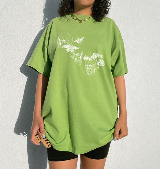 Discover Dancing Skeletons Shirt Alt Edgy Witchy Aesthetic Clothing Grunge Pastel Mall Goth Dark Academia Light Academia Halloween Shirt Egirl