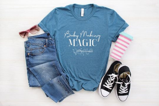 Discover Baby Making Magic Funny Maternity Shirt for Announcements