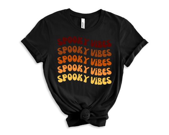 Discover Spooky Vibes Tee - Funny Halloween Shirt
