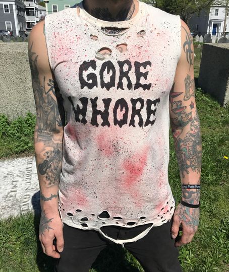 Discover Gore Whore Distressed Tee