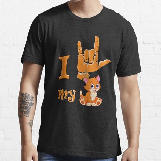 Discover I Love my Cat ASL T-Shirt, Cute Gifts for Pet Lovers T-shirts