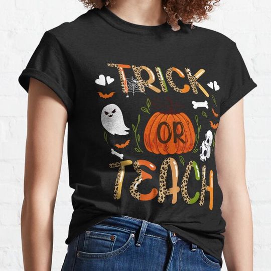 Discover Trick or Teach Halloween Teacher T-shirts