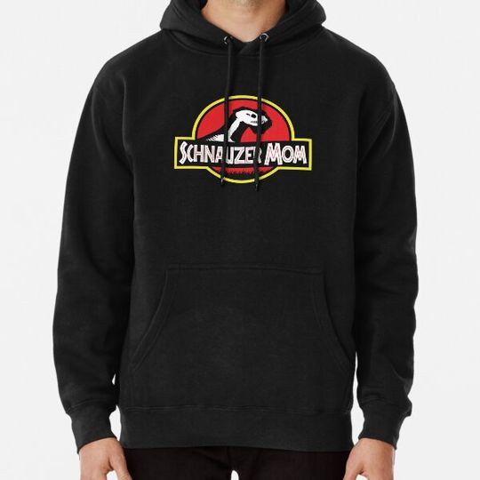 Discover (For Dark Background) Jurassic Miniature Schnauzer Mom Hoodies