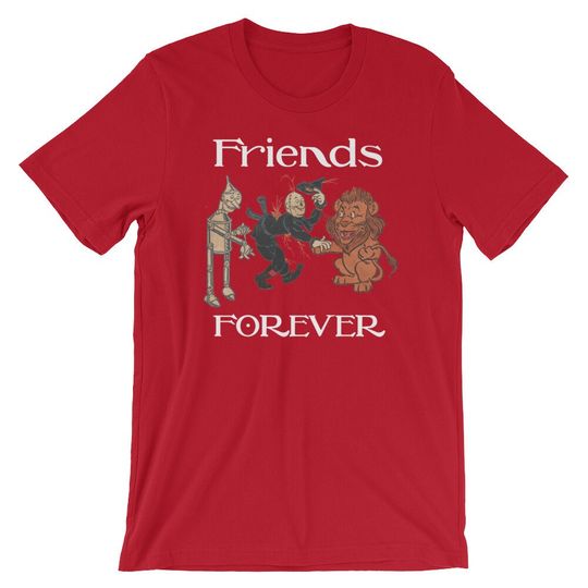 Discover Friends Forever Tin Man Scarecrow Cowardly Lion Wizard of OZ Short-Sleeve Unisex T-Shirt